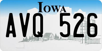 IA license plate AVQ526