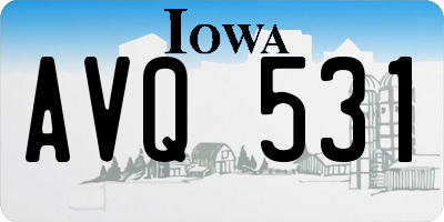 IA license plate AVQ531