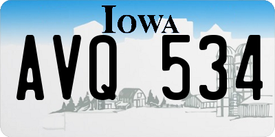 IA license plate AVQ534