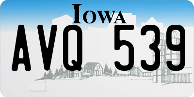 IA license plate AVQ539