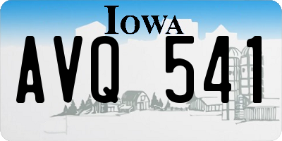 IA license plate AVQ541