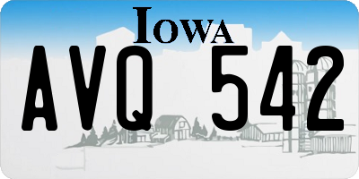 IA license plate AVQ542