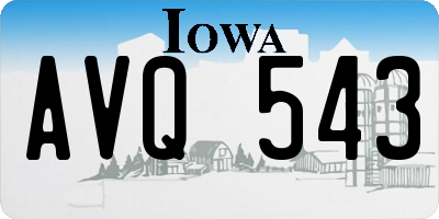 IA license plate AVQ543
