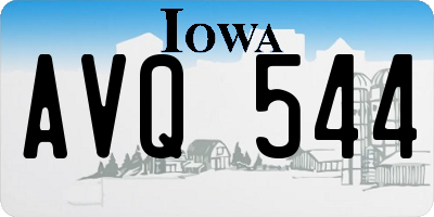 IA license plate AVQ544