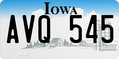 IA license plate AVQ545