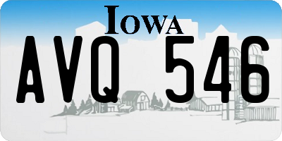IA license plate AVQ546