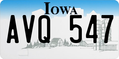 IA license plate AVQ547