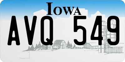 IA license plate AVQ549