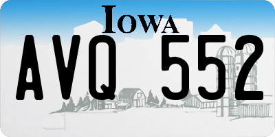 IA license plate AVQ552