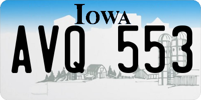 IA license plate AVQ553