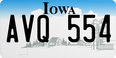 IA license plate AVQ554