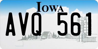 IA license plate AVQ561