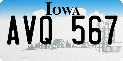IA license plate AVQ567