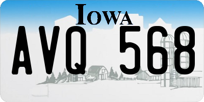 IA license plate AVQ568
