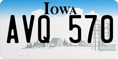 IA license plate AVQ570
