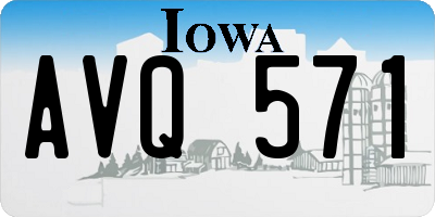 IA license plate AVQ571