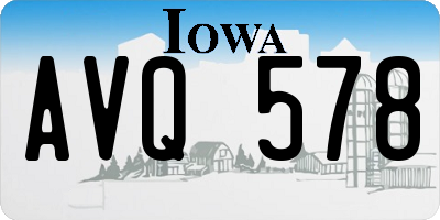 IA license plate AVQ578