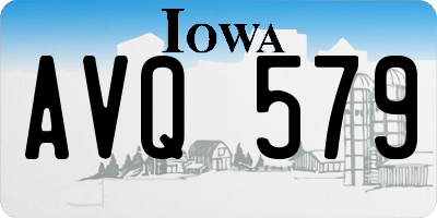 IA license plate AVQ579