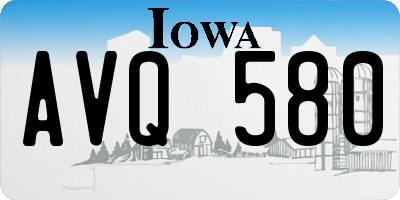 IA license plate AVQ580