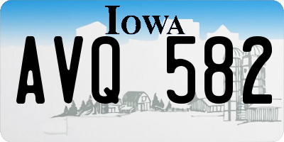 IA license plate AVQ582