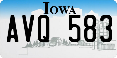 IA license plate AVQ583