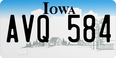 IA license plate AVQ584