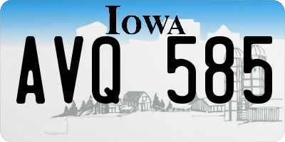 IA license plate AVQ585