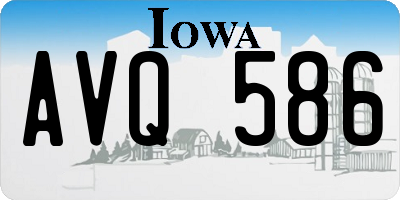 IA license plate AVQ586
