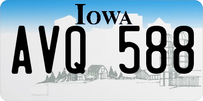 IA license plate AVQ588