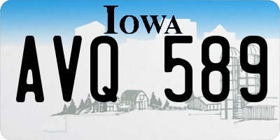 IA license plate AVQ589