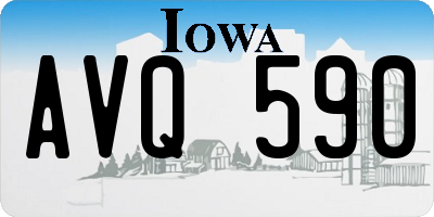 IA license plate AVQ590