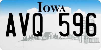 IA license plate AVQ596