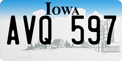 IA license plate AVQ597