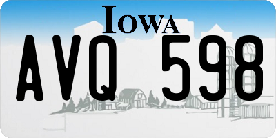 IA license plate AVQ598
