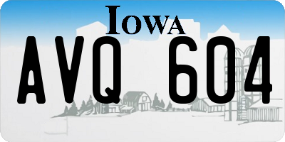 IA license plate AVQ604