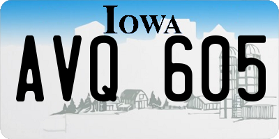 IA license plate AVQ605