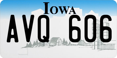 IA license plate AVQ606