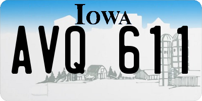 IA license plate AVQ611
