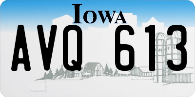 IA license plate AVQ613