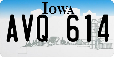 IA license plate AVQ614