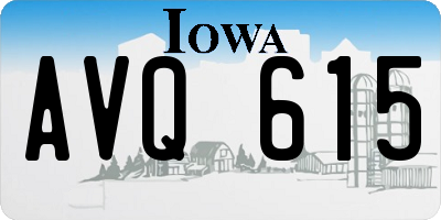 IA license plate AVQ615