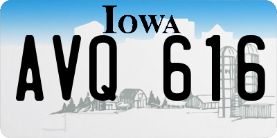 IA license plate AVQ616
