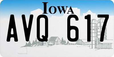 IA license plate AVQ617
