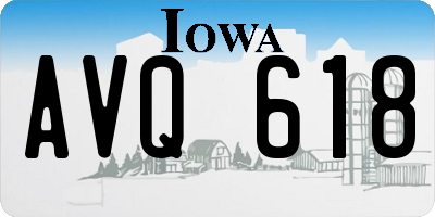 IA license plate AVQ618