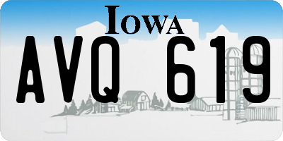 IA license plate AVQ619