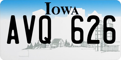 IA license plate AVQ626