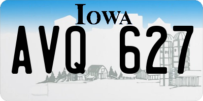 IA license plate AVQ627