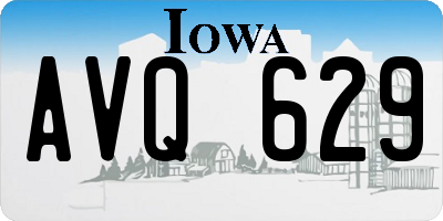 IA license plate AVQ629