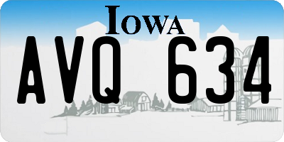IA license plate AVQ634