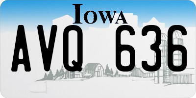 IA license plate AVQ636